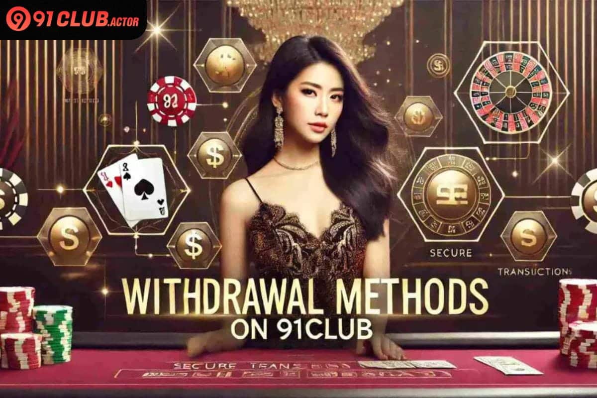 User navigating to the Withdraw Money section on the 91 Club account dashboard